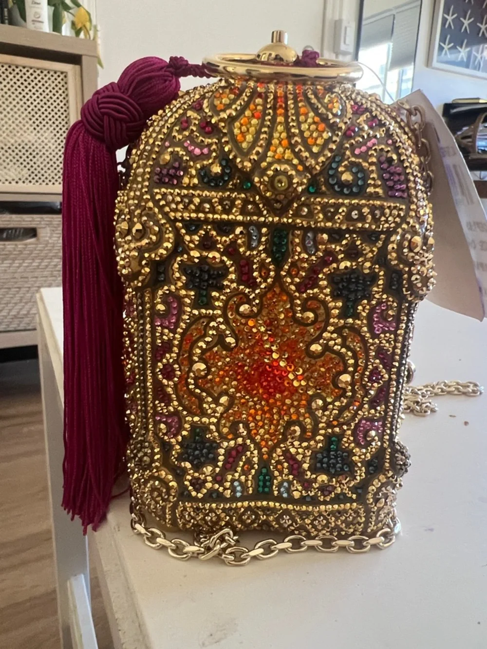 Judith Leiber Lantern Divine Crystal Embellished Clutch - Picture 10 of 10